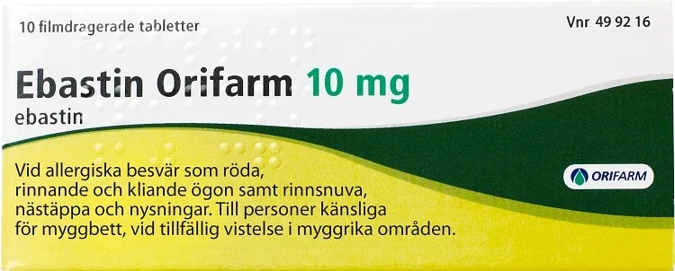 Ebastin Orifarm filmdragerad tablett 10 mg 10 st Orifarm