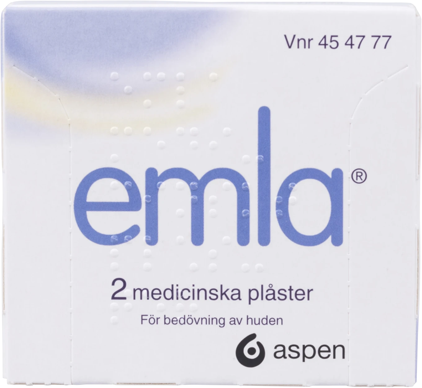 Emla medicinskt plåster 25 mg/25 mg 2 st Emla