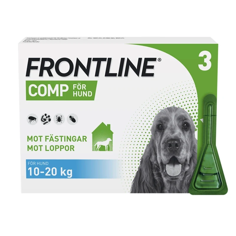 Frontline Comp Spot-on lösning för medelstor hund 134 mg/120,6 mg 3 x 1,34 ml Frontline