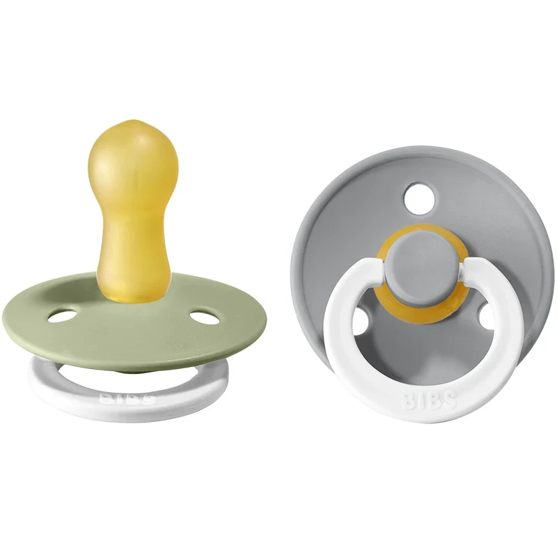 BIBS Colour Latex Size 2 Sage Glow/Cloud Glow 2-pack Bibs