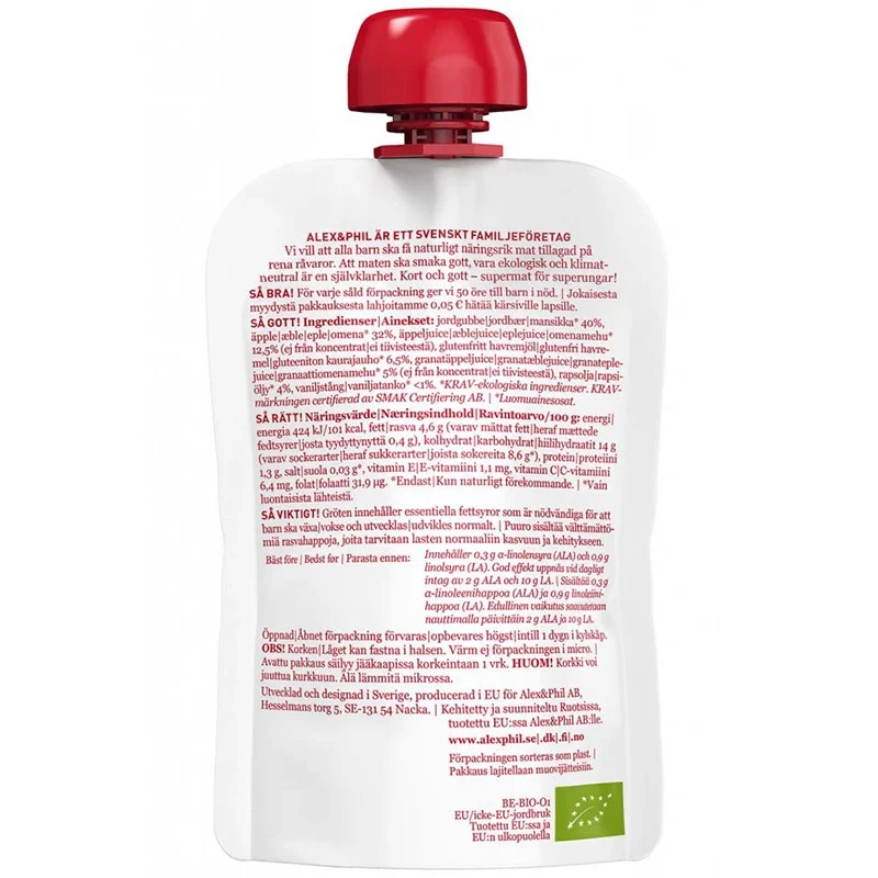 Alex & Phil Vår Jordgubbsgröt 100 g Alex & Phil