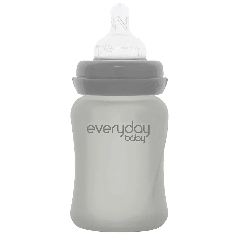 Everyday Baby Nappflaska Glas Healthy + Quiet Grey 150 ml Everyday Baby