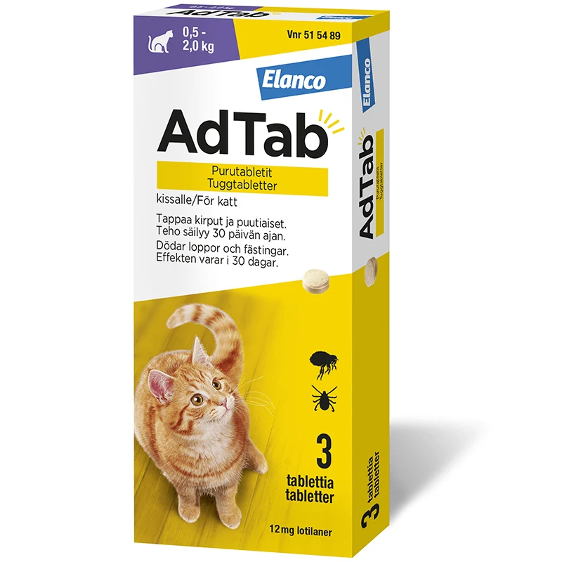 AdTab Tuggtablett 12mg Blister, 3tabletter AdTab