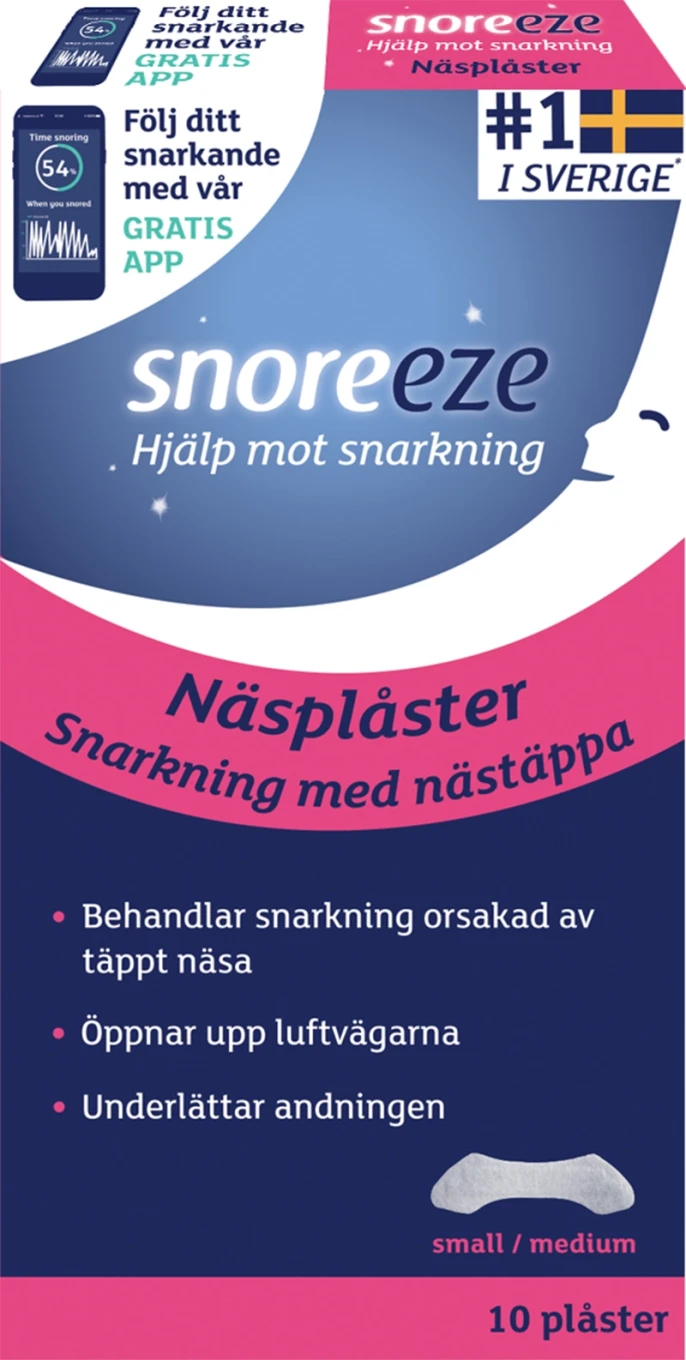 Snoreeze Näsplåster S/M 10 st Snoreeze