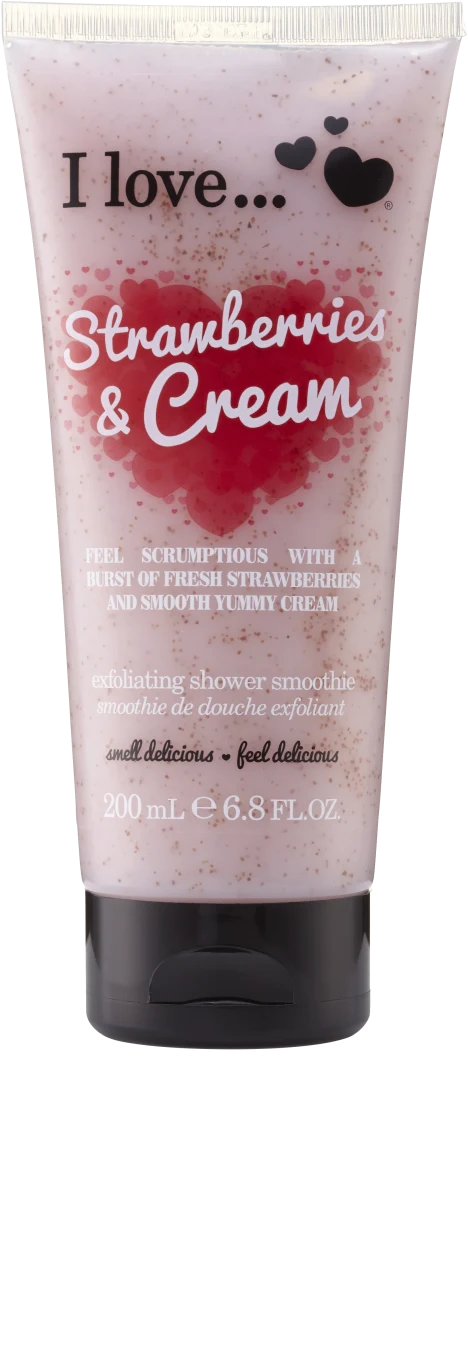 I LOVE Strawberries & Cream Exfoliating Shower Smoothie 200 ml I Love...