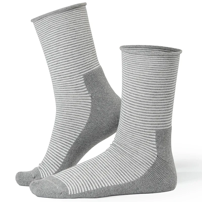 Life Wear Diabetesstrumpa Bomull Grå Rand 37/39 Life Wear