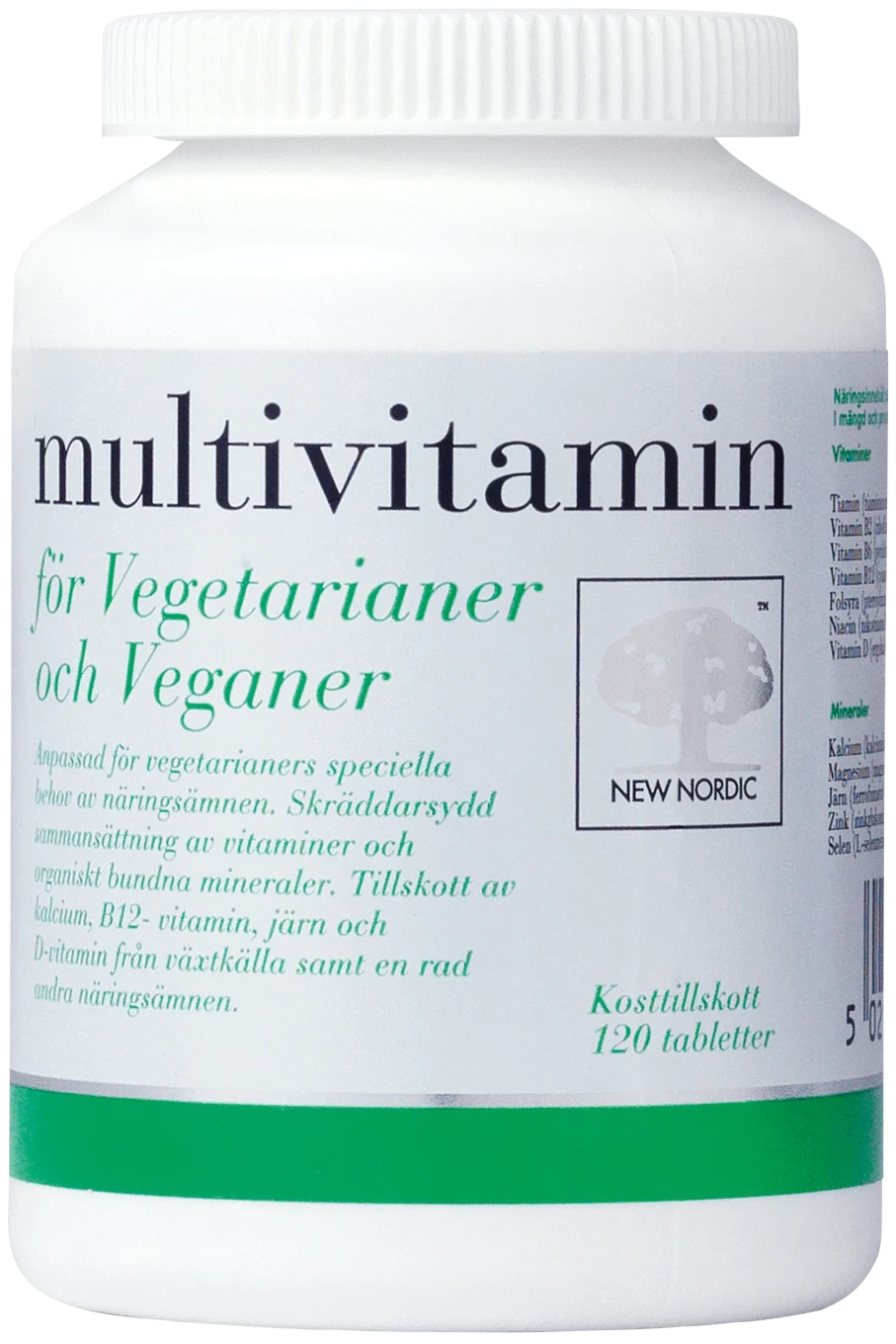 New Nordic Multivitamin för Vegetarianer & Veganer 120 st New Nordic