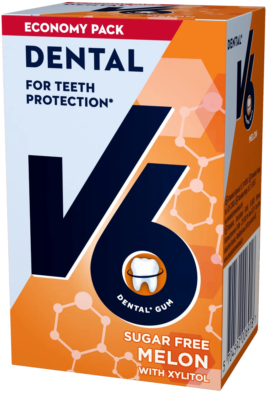 V6 Dental Melon tuggummi 70 g V6