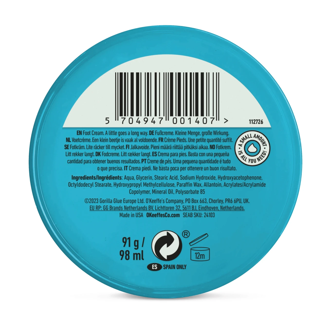 O'Keeffe's Healthy Feet Fotkräm 91 g OKeeffes