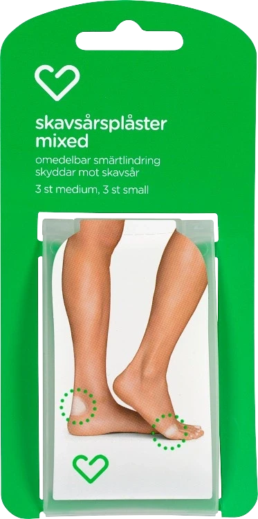 Hjärtats skavsårsplåster mixed 6 st Hjärtats
