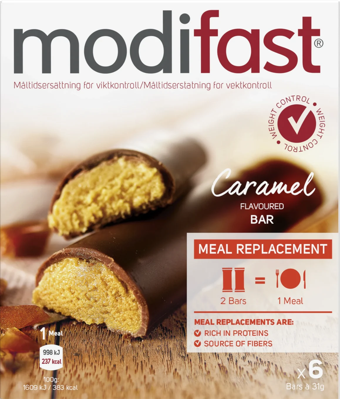 Modifast Bar Caramel 6 st Modifast