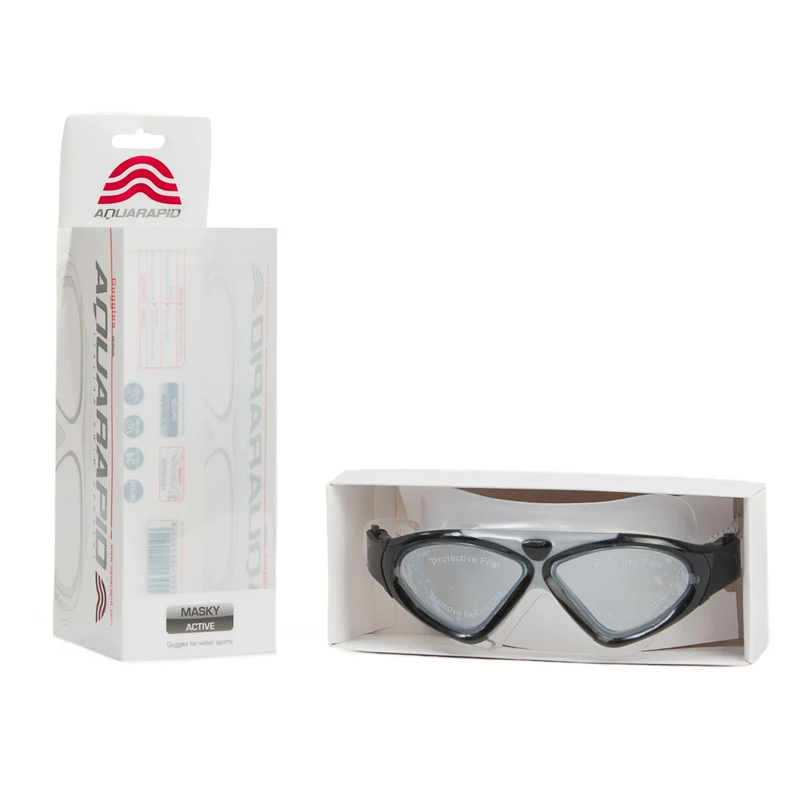 Aquarapid Maskplus Open Water Swim Goggles Green/Black Aquarapid