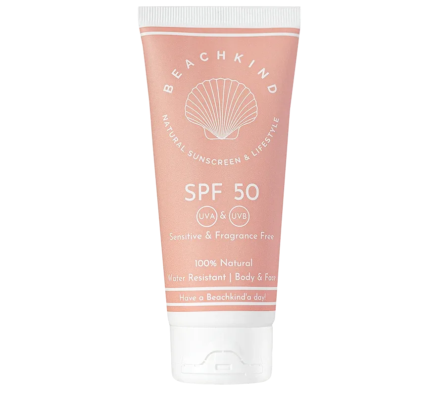 Beachkind Natural Sunscreen Sensitive Fragrance Free SPF 50, 100 ml Beachkind