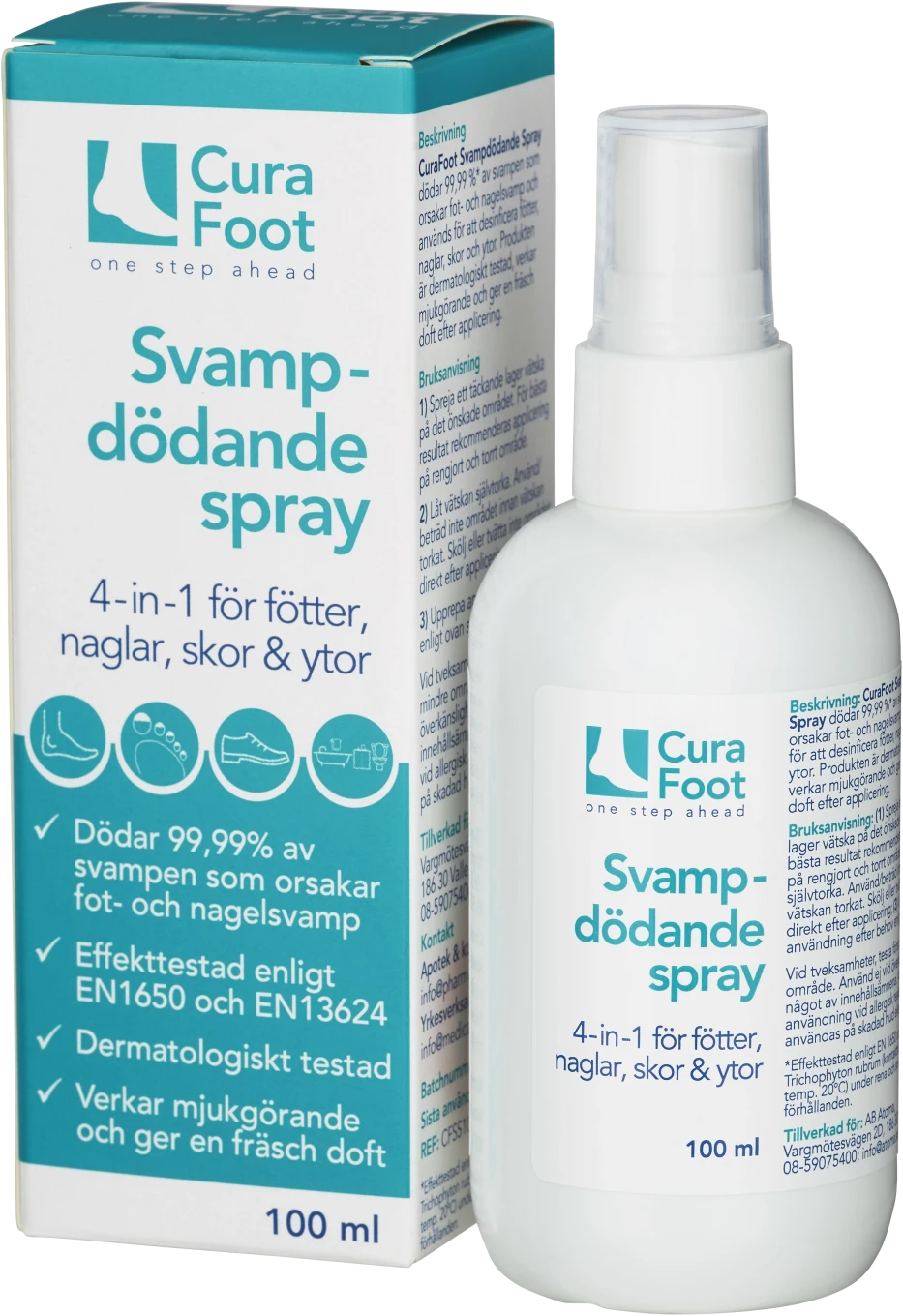 CuraFoot Svampdödande Spray 100 ml Curafoot