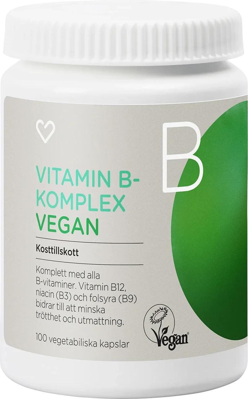 Hjärtats Vitamin B-komplex Vegan Kapsel 100 st Hjärtats