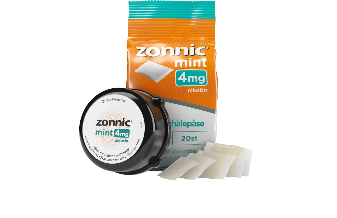 Zonnic Mint munhålepåse 4 mg 20 portionspåsar Zonnic