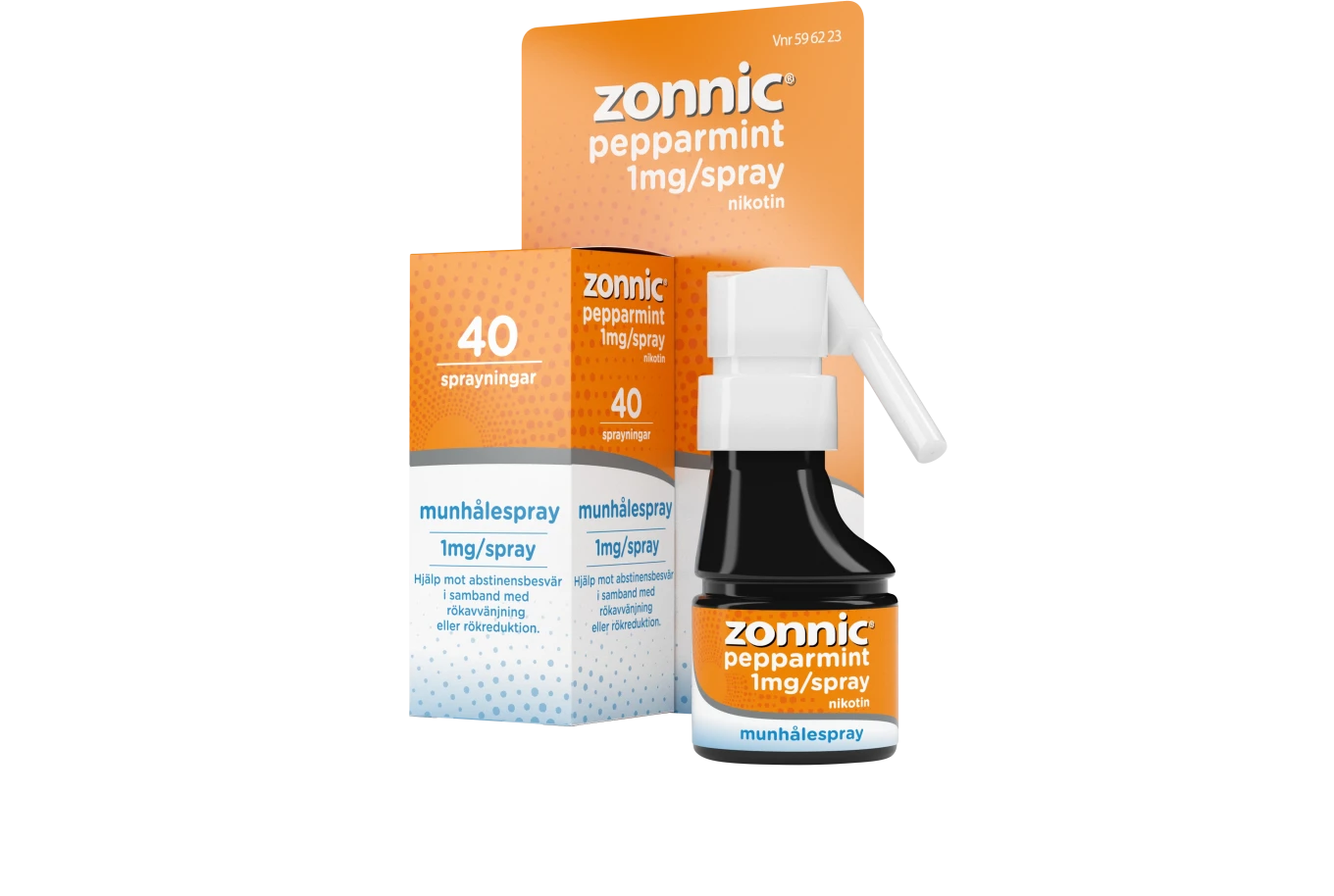 Zonnic Pepparmint munhålespray 1 mg/spray 40 sprayningar Zonnic