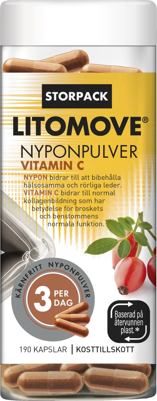 Litomove Nyponpulver Kapslar 190 st Litomove