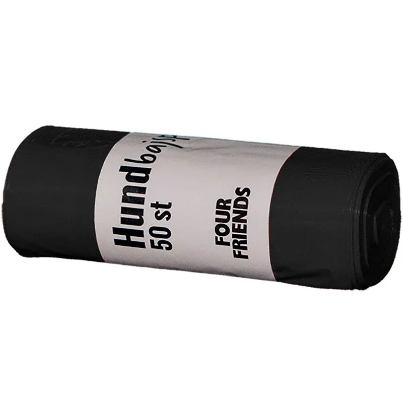 FourFriends Hundpåse Svart 50 st fourfriends