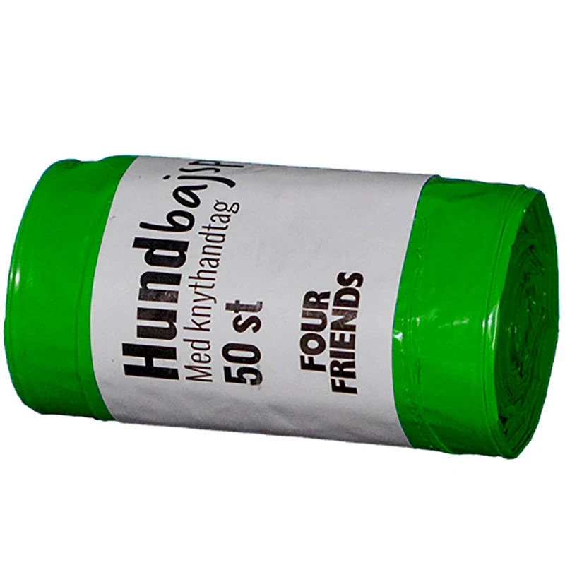 FourFriends Hundpåse Grön Knyt 50 st fourfriends