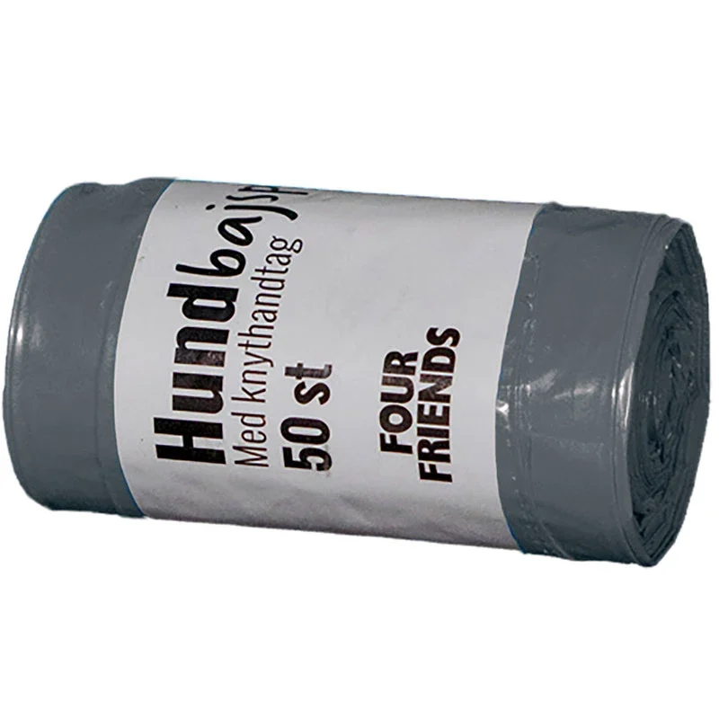 FourFriends Hundpåse Grå Knyt 50 st fourfriends