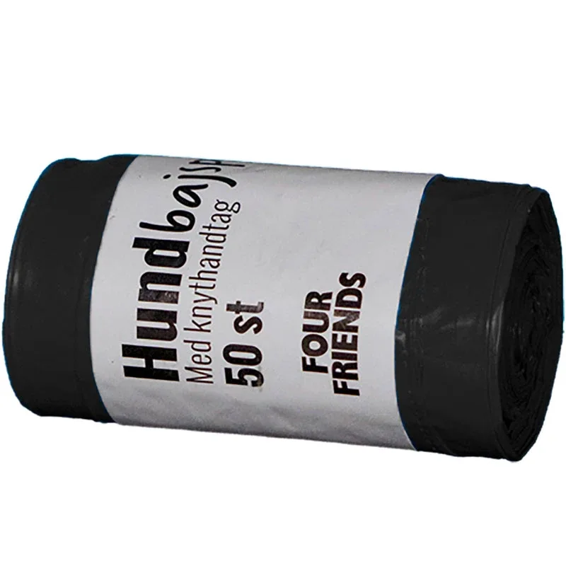 FourFriends Hundpåse Svart Knyt 50 st fourfriends