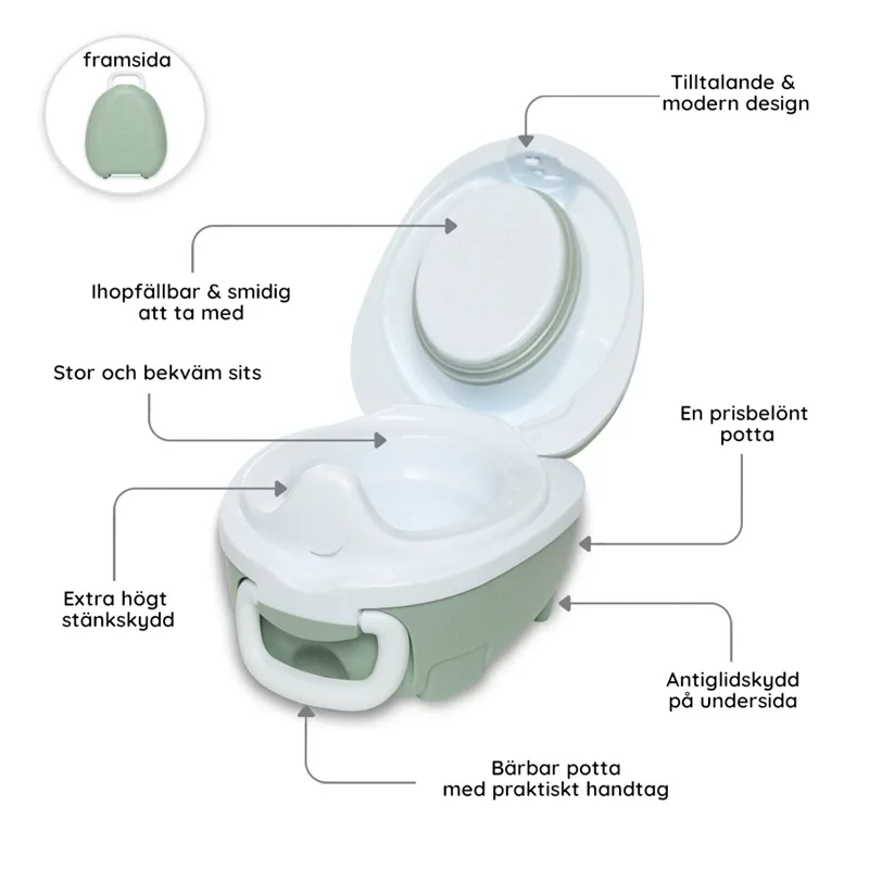 My Carry Potty Bärbar Potta Pastellgrön My Carry Potty