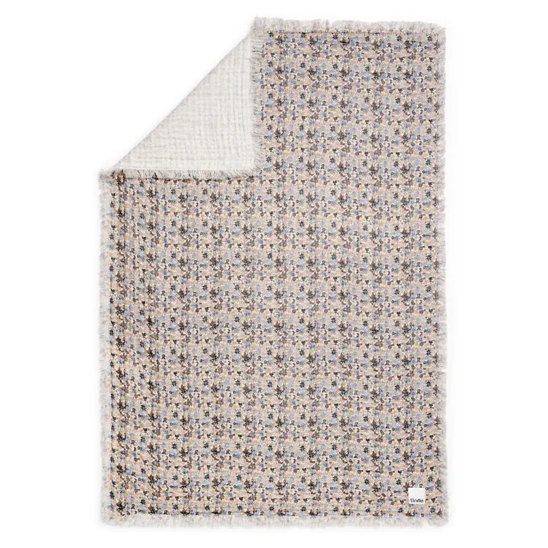 Elodie Soft Cotton Blanket Blue Garden Light 0-3 år Elodie Details