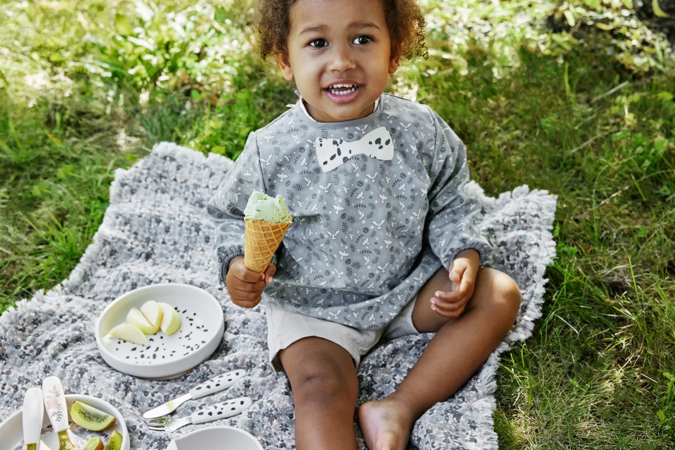 Elodie Longsleeved Baby Bib Free Bird 1-3 år Elodie Details