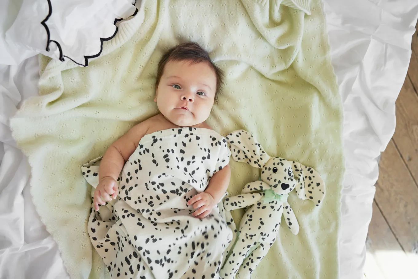 Elodie Bamboo Muslin Blanket Dalmatian Dots 0-3 år Elodie Details