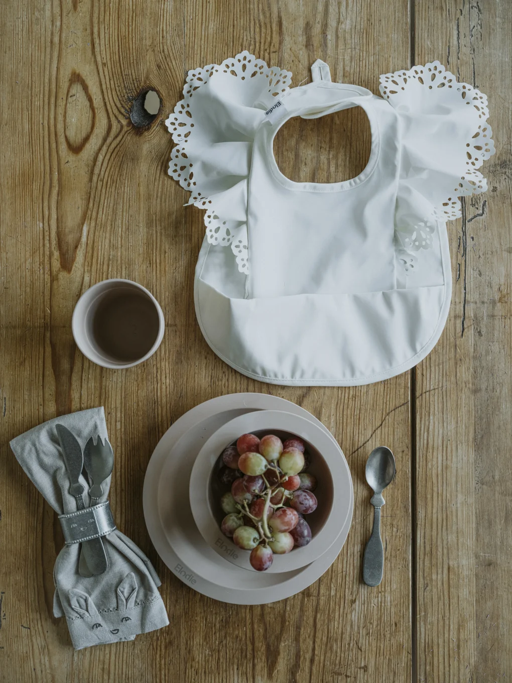 Elodie Baby Bib Vanilla White 0-3 år Elodie Details