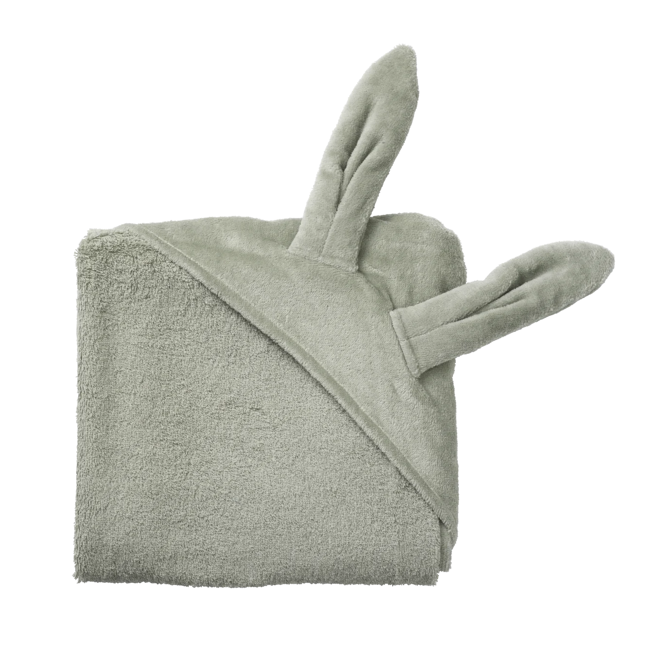 Elodie Hooded Towel Mineral Green Bunny 0-3 år Elodie Details
