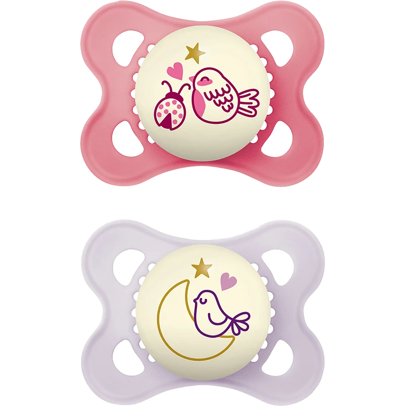 MAM Original Night Napp 0-6 mån 2-pack Rosa Mam