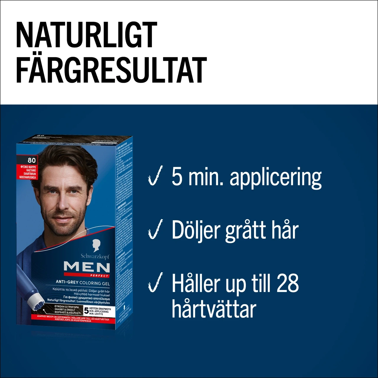 Schwarzkopf Men Perfect 80 Black Brown Schwarzkopf