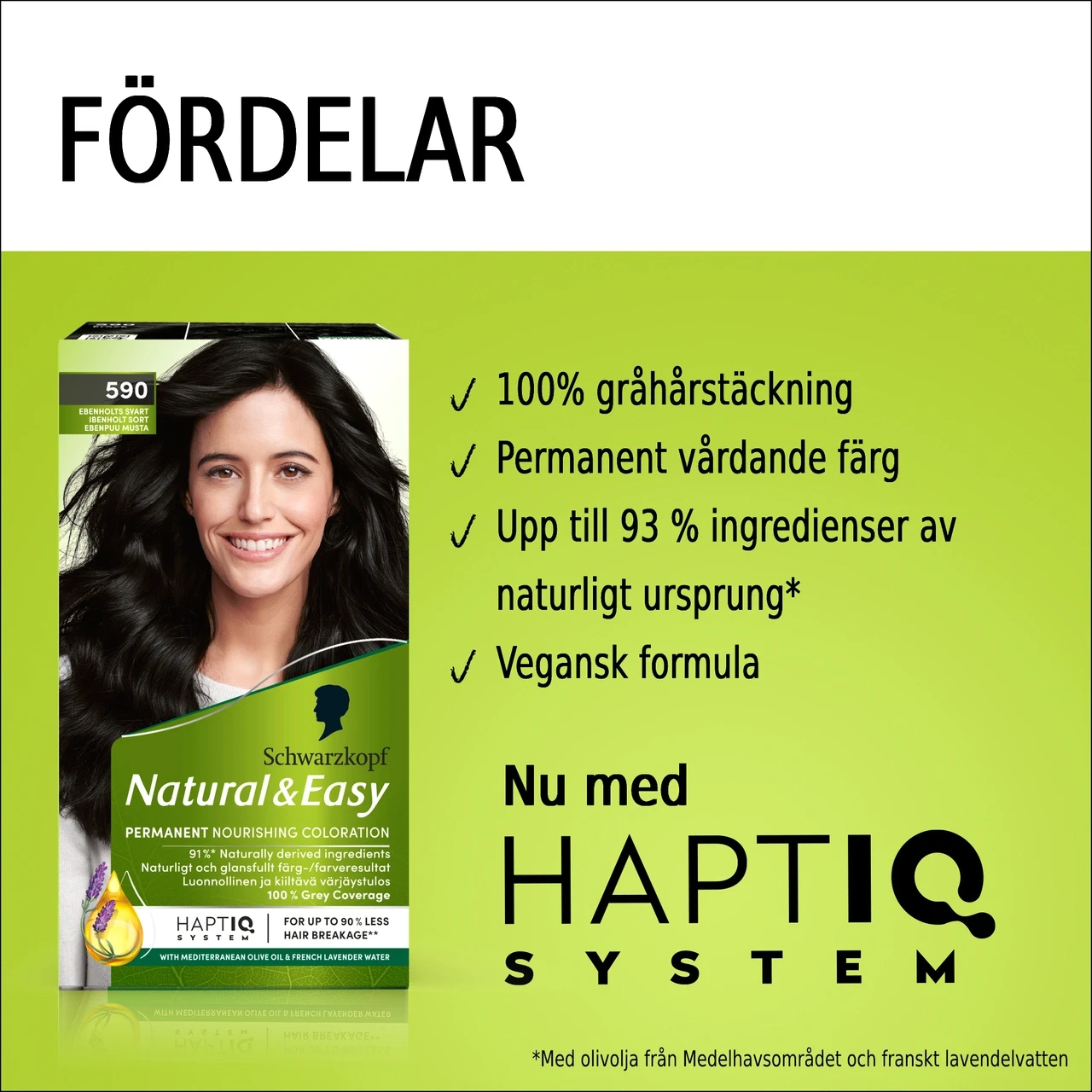 Schwarzkopf Natural & Easy Hårfärg 590 Ebenholt Svart Schwarzkopf