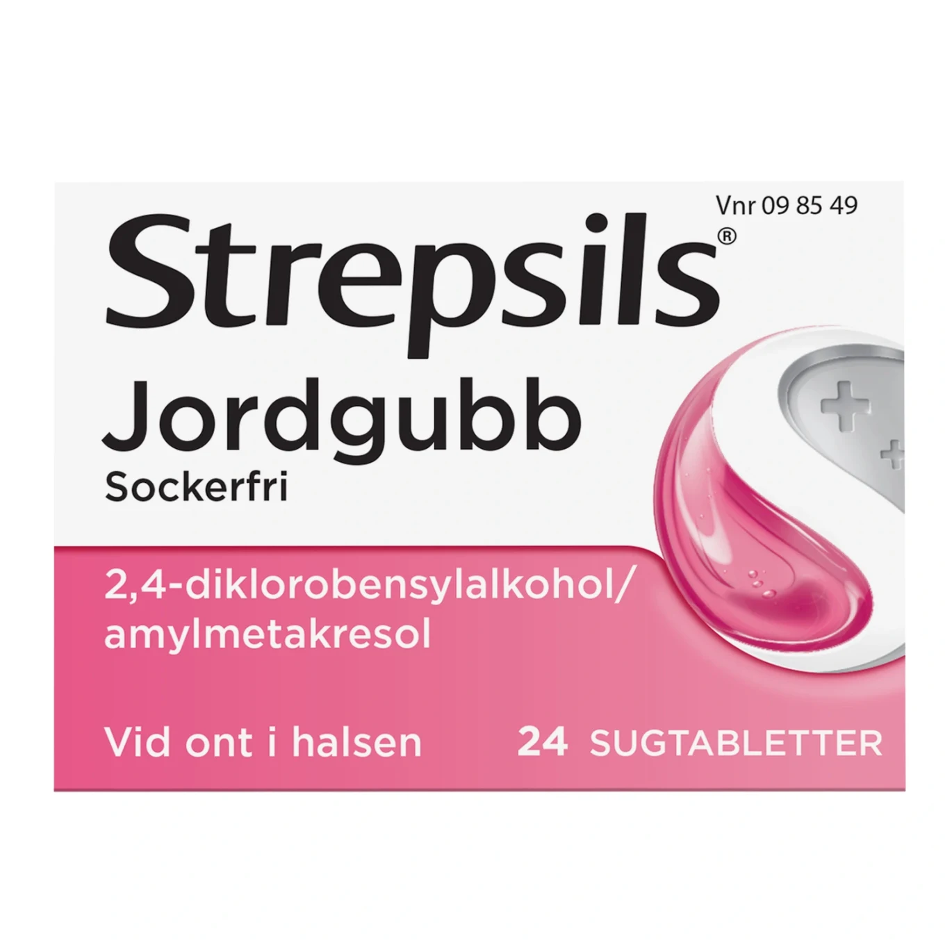Strepsils Jordgubb sugtablett 24 st Strepsils