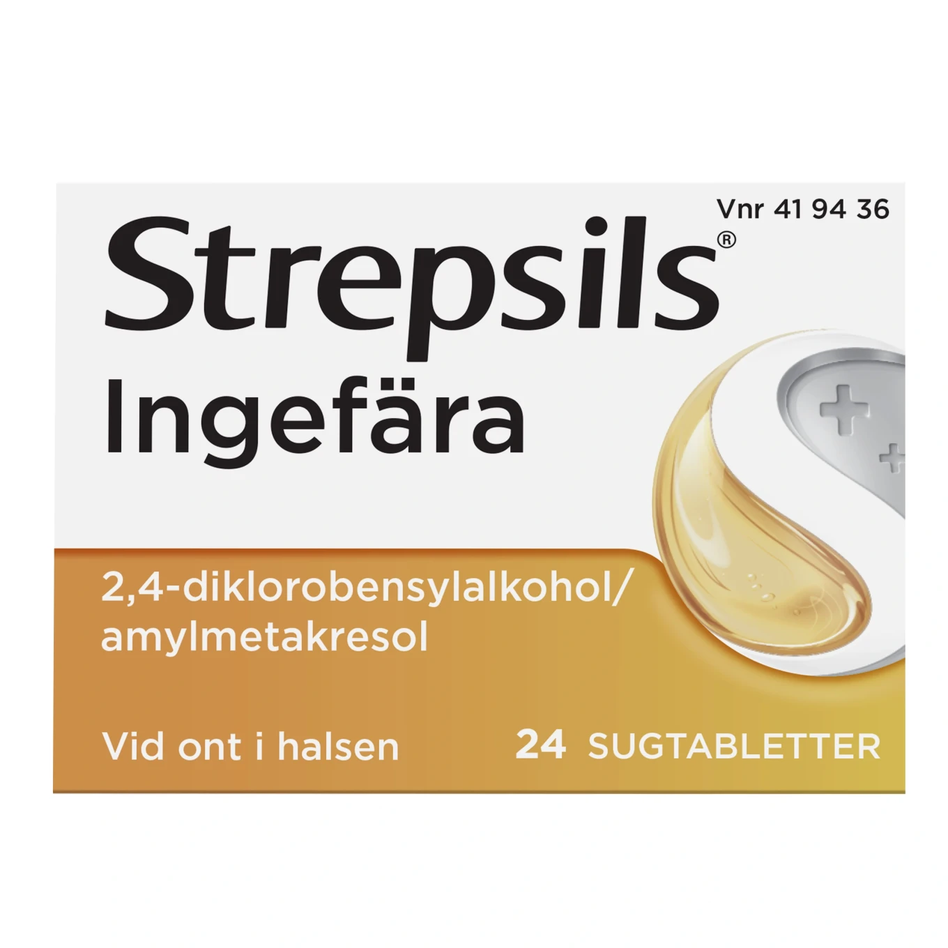 Strepsils Ingefära sugtablett 24 st Strepsils