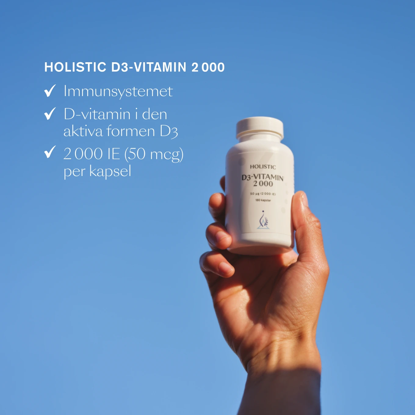 Holistic D3-vitamin 2000IE 50 µg 90 st Holistic