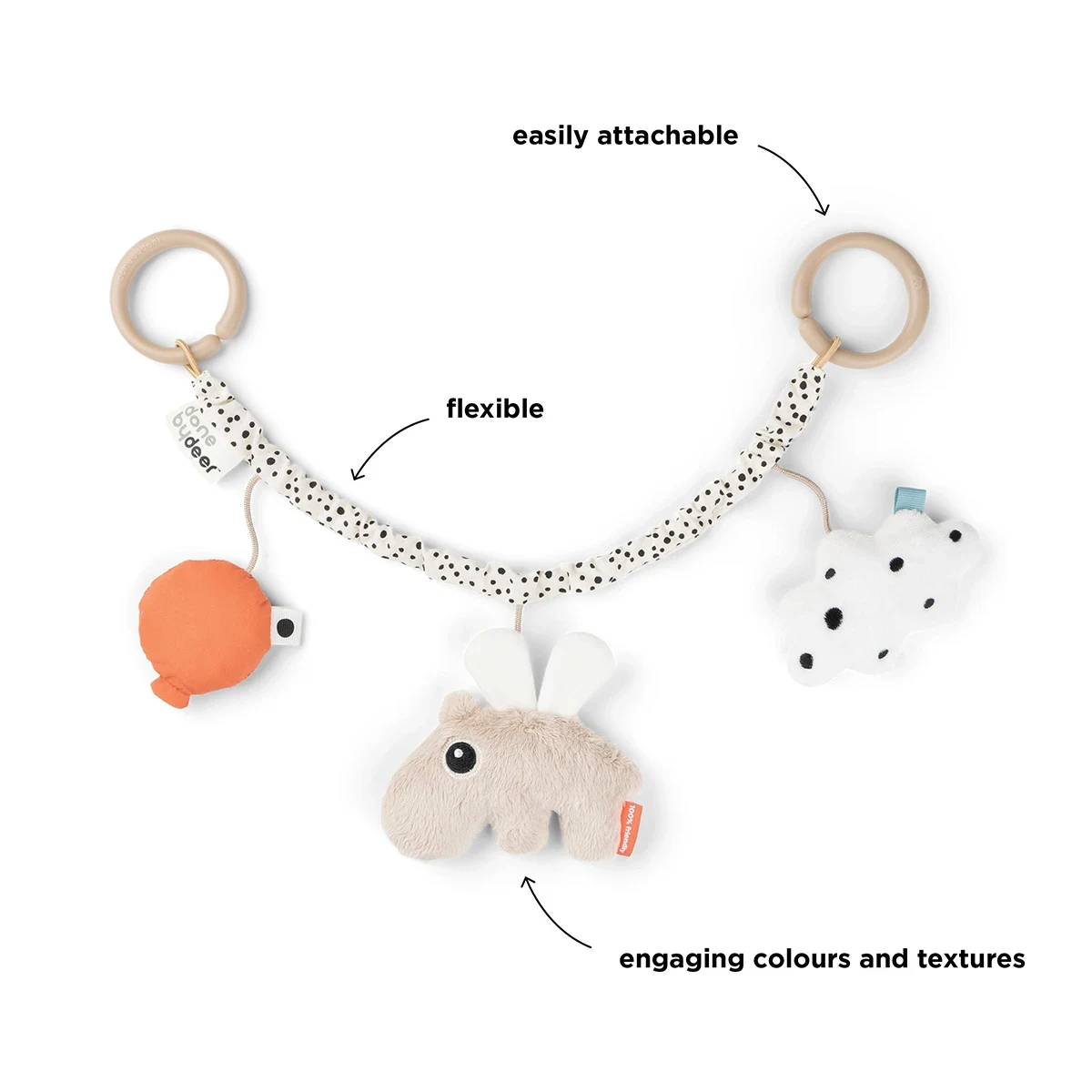 Done by Deer Pram Toy Happy Clouds Sand Done by Deer