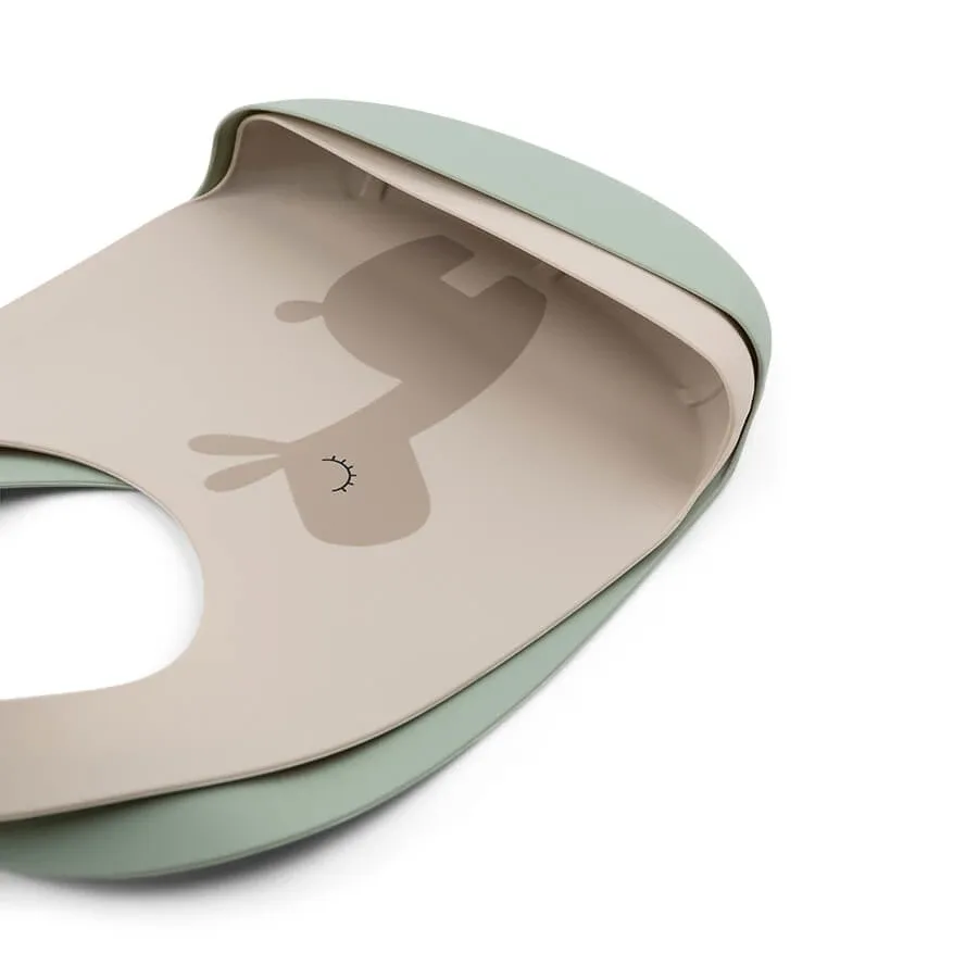 Done by Deer Silicone bib Lalee Sand/Green 2-pack Done by Deer