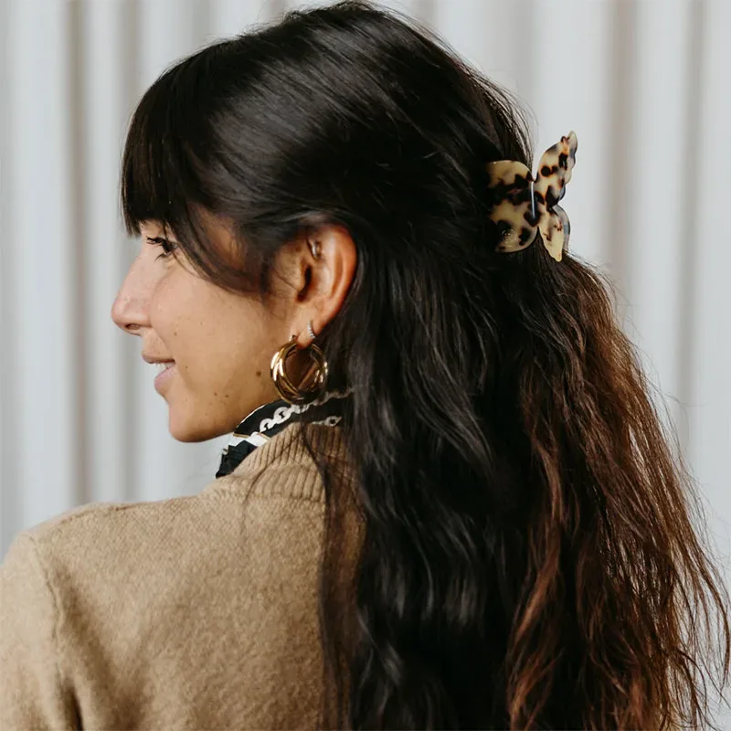 ByBarb Hårklämma Fjäril sköldpaddsfärgad ByBarb