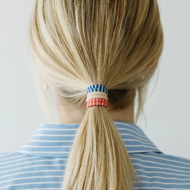 ByBarb Hårsnoddar multifärgad randig, 8-pack ByBarb