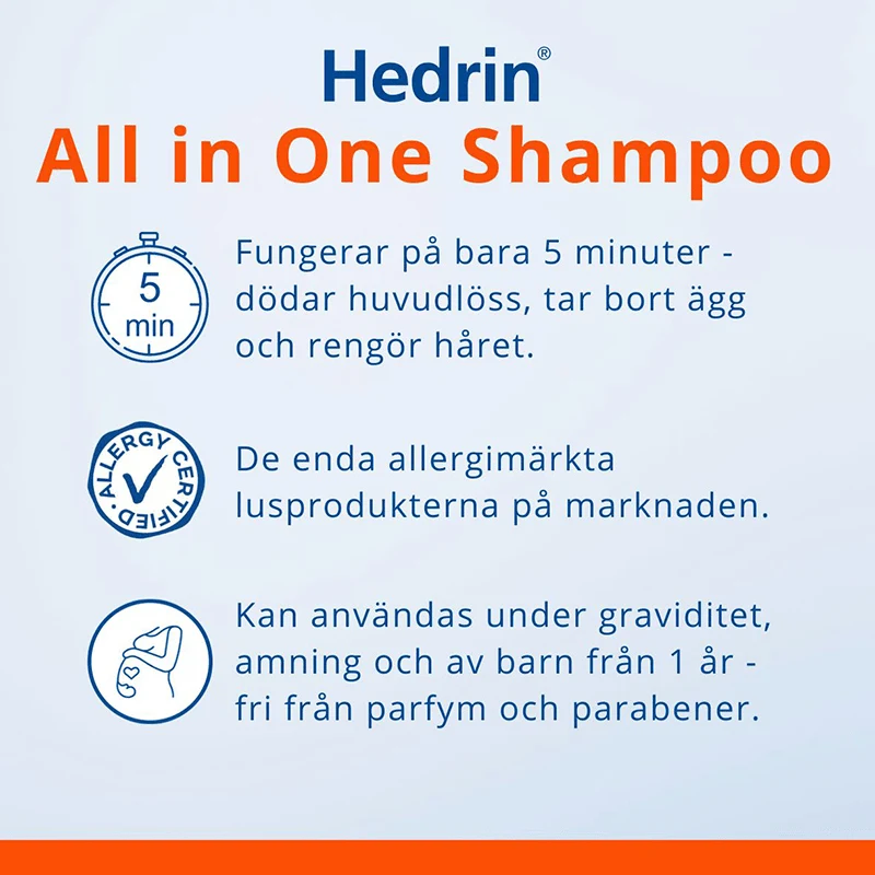 Hedrin All In One Schampoo 100 ml Hedrin