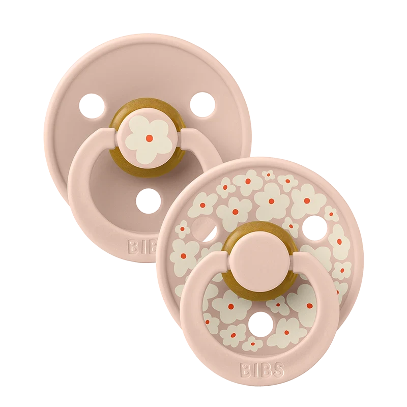 BIBS Pacifier Studio Colour Jasmine Latex Size 2 Blush Mix 2-pack Bibs