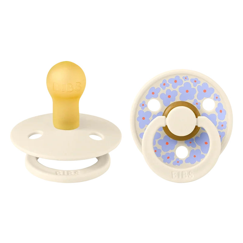 BIBS Pacifier Studio Colour Jasmine Latex Size 1 Ivory Mix 2-pack Bibs
