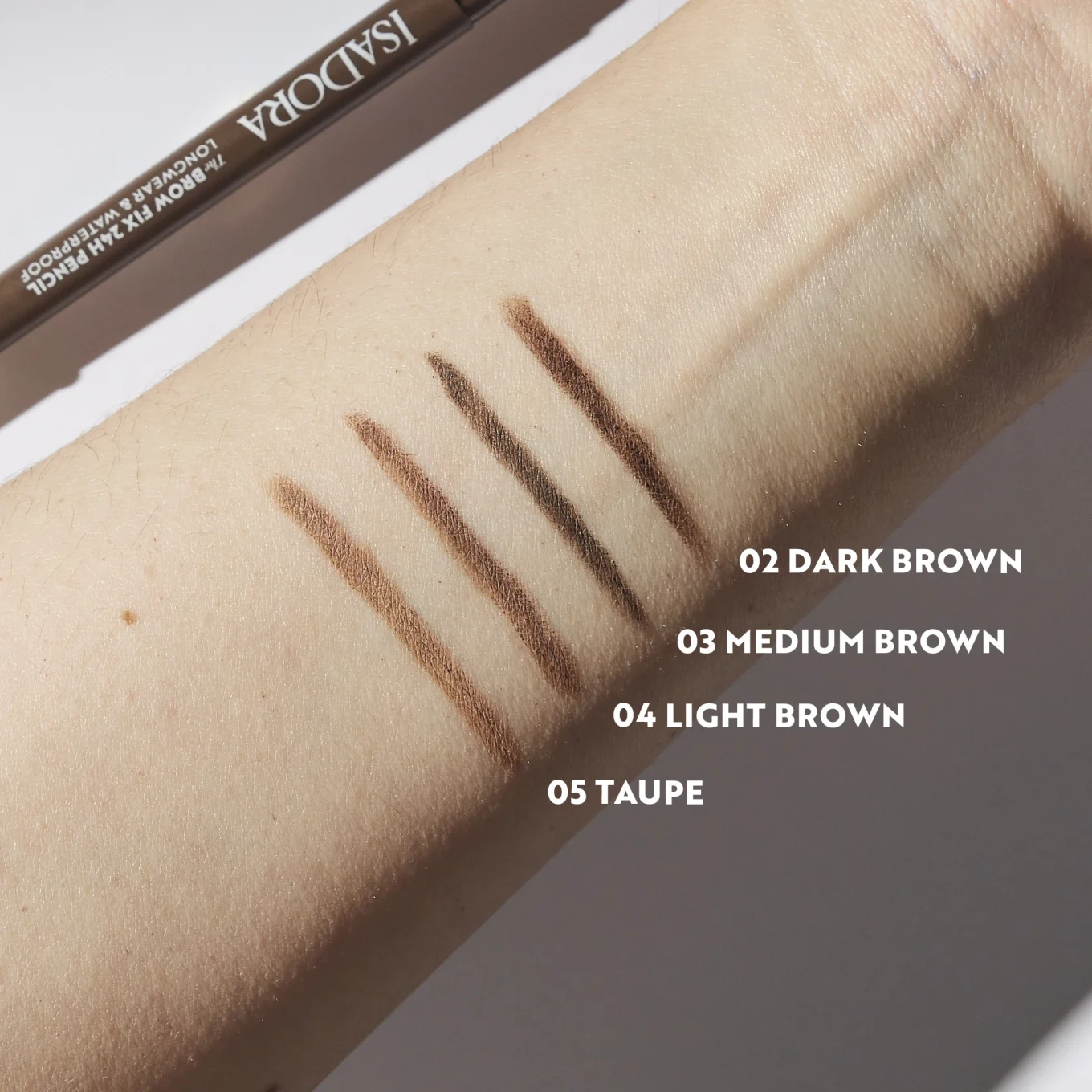 IsaDora The Brow Fix 24h Pencil Longwear & Waterproof 0,32 g 03 Medium Brown IsaDora