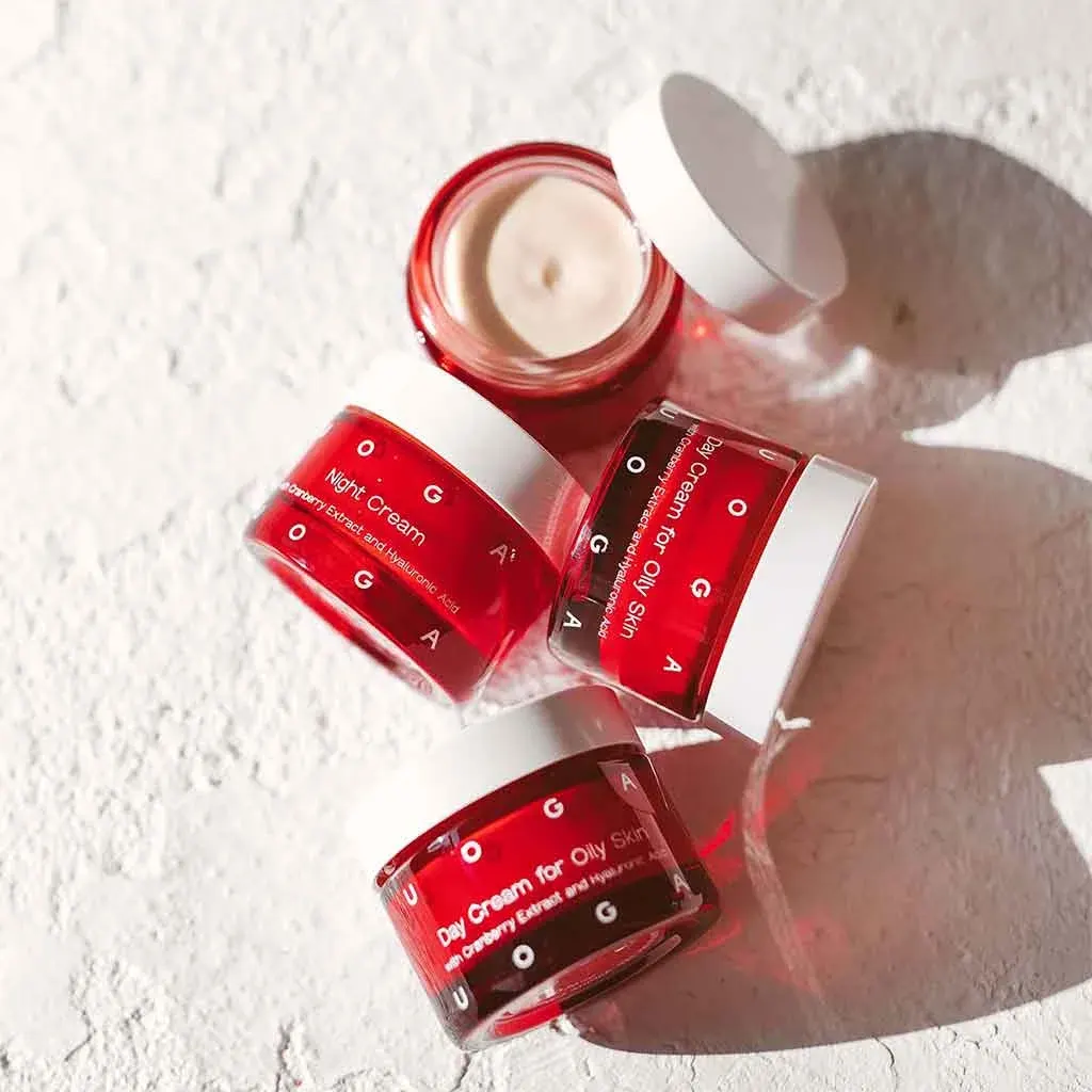 Uoga Uoga Day Cream For Combination And Oily Skin With Cranberry Extract And Hyaluronic Acid 30 ml Uoga Uoga