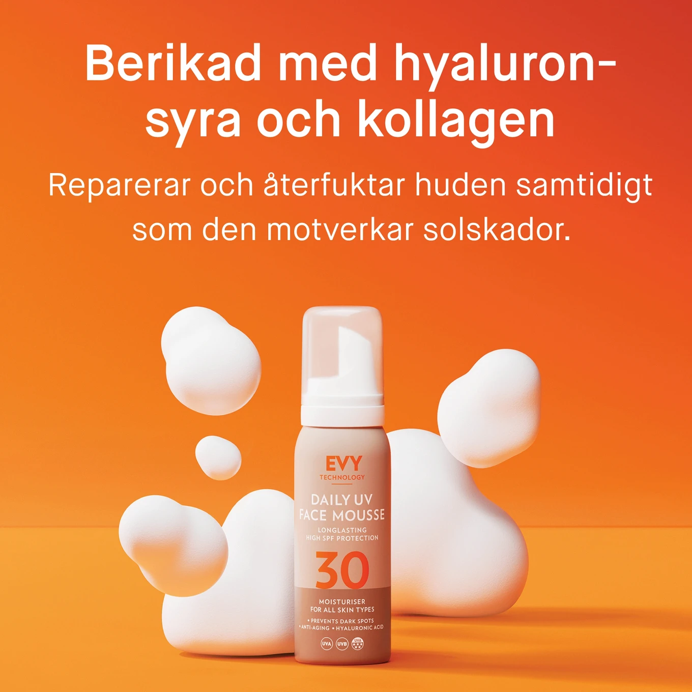 Evy Daily UV Face Mousse SPF 30, 75 ml Evy