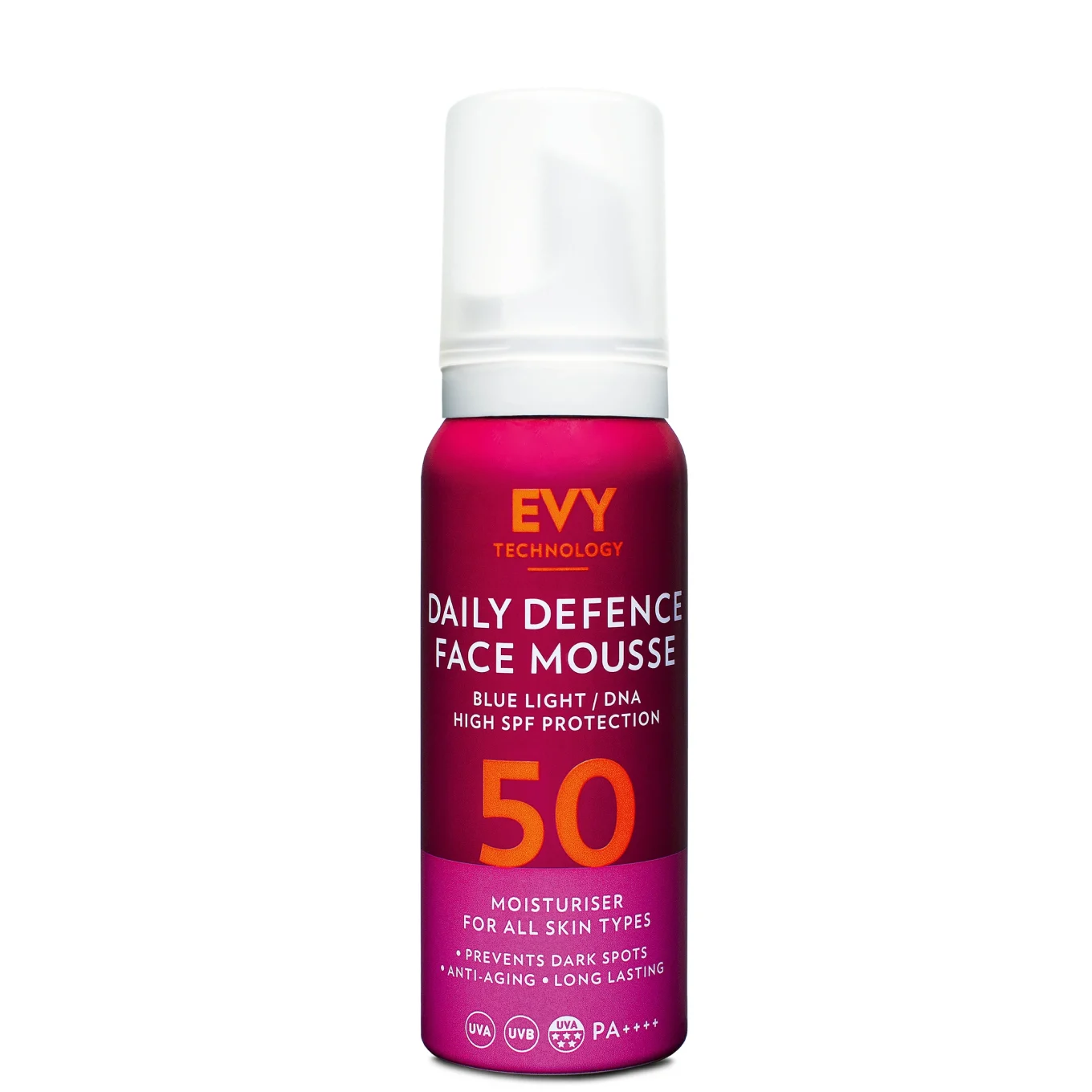 Evy Daily Defense Face Mousse SPF 50, 75 ml Evy