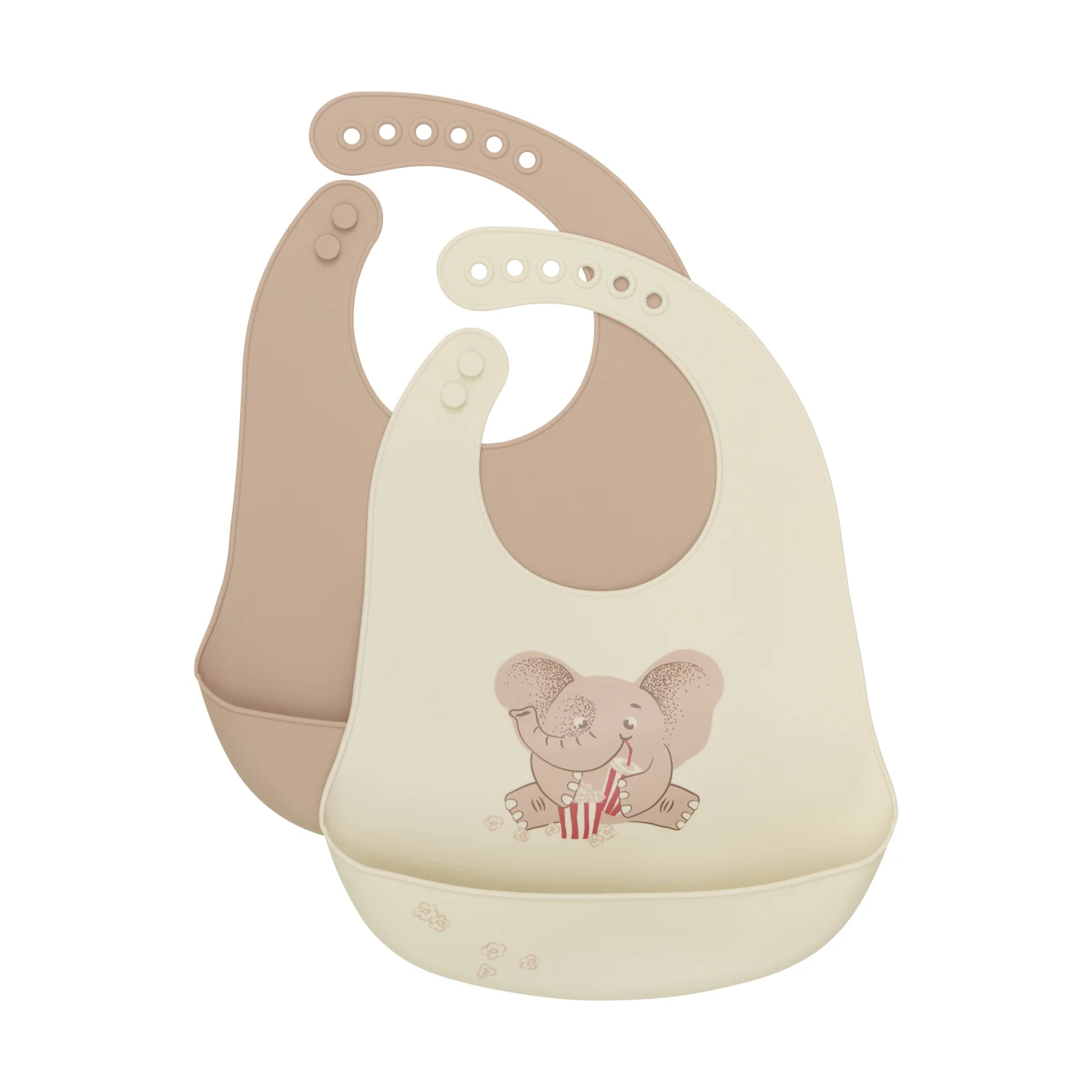 CeLaVi Silicon Bib Warm Taupe 2-pack Celavi